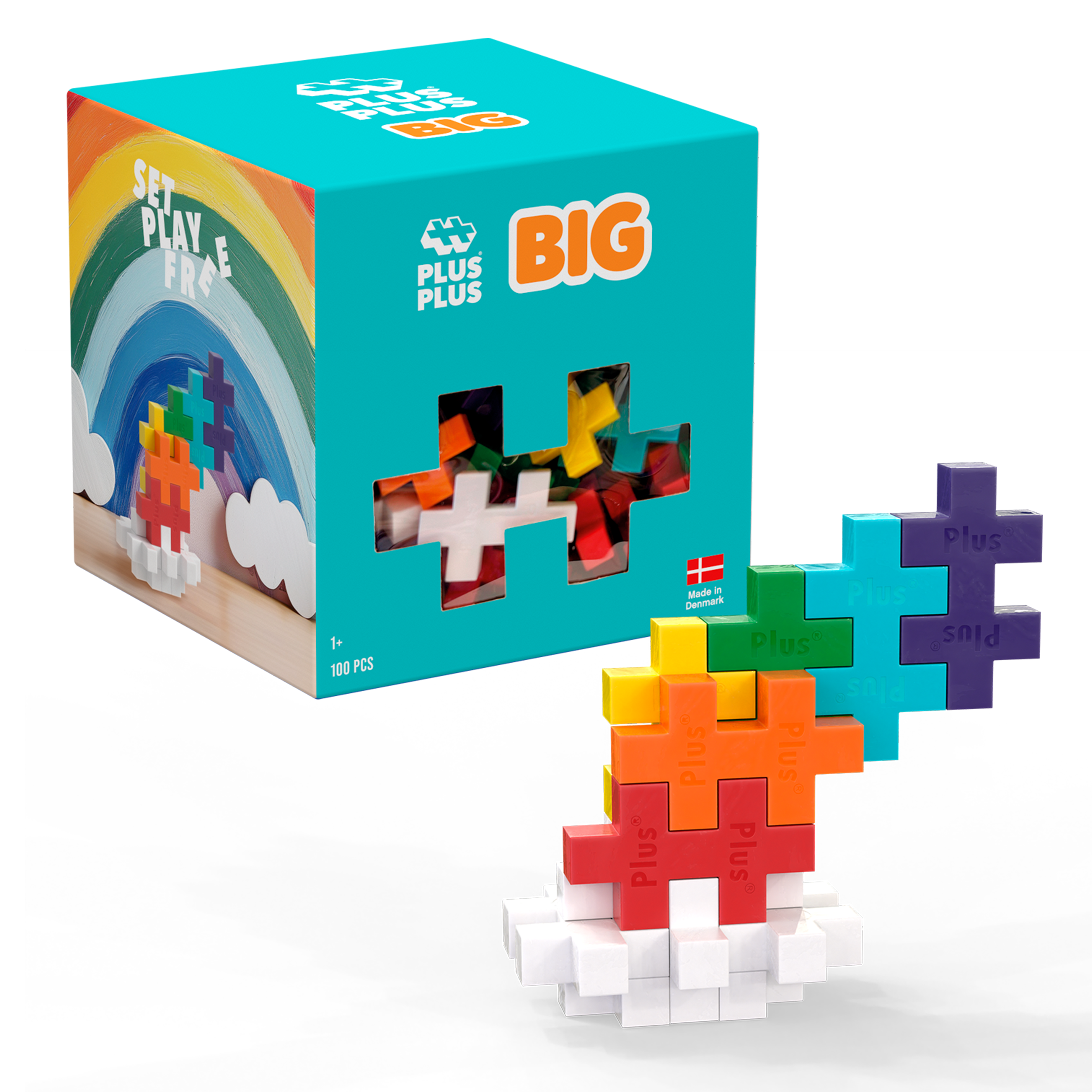 BIG Regnbue Farvemix - 100 stk